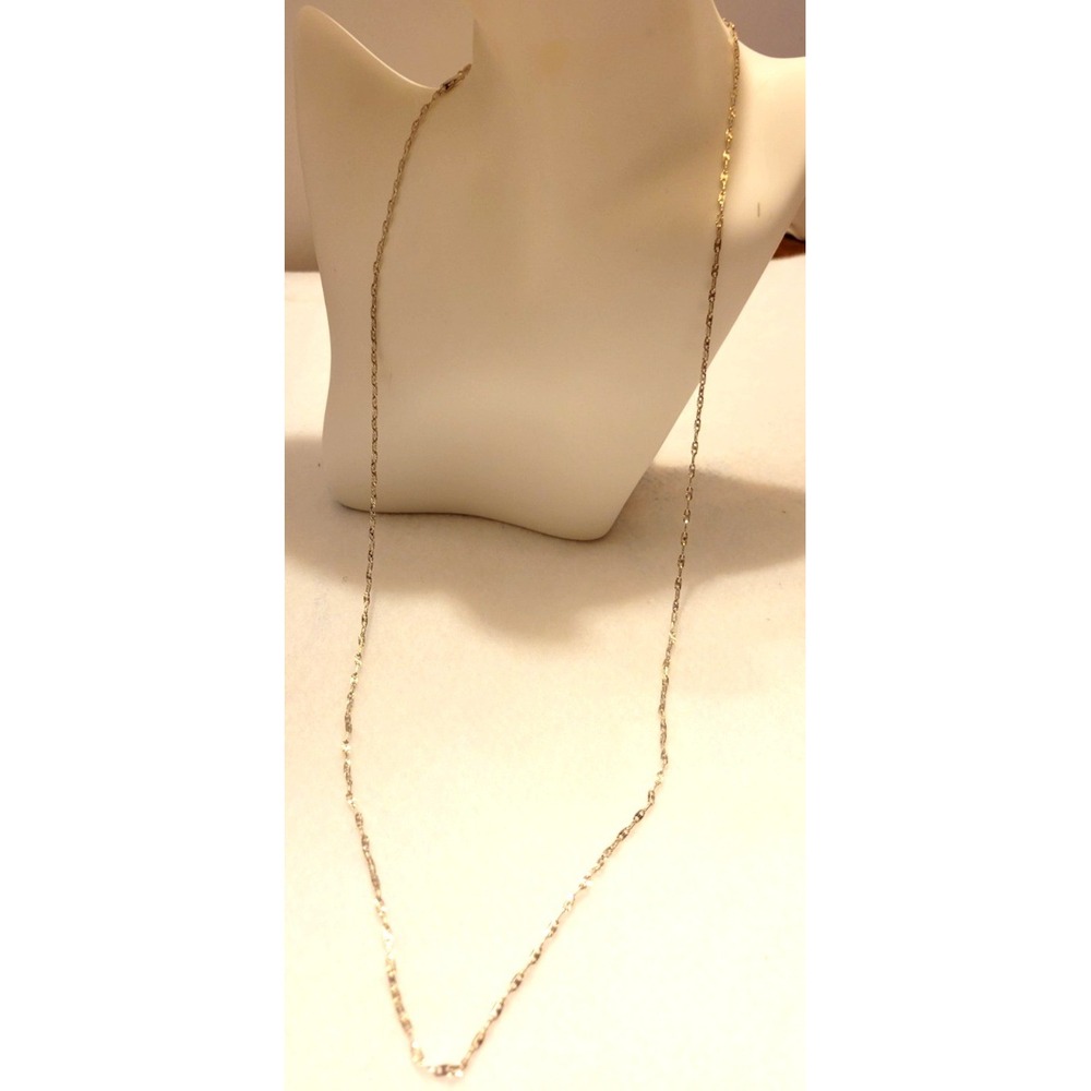Necklace‎ Silver Diamond Cut Link Chain Minimalist Jewelry Women 28 in